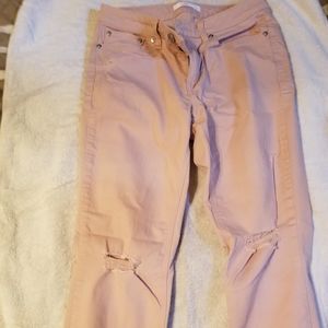 Pink skinny jeans
